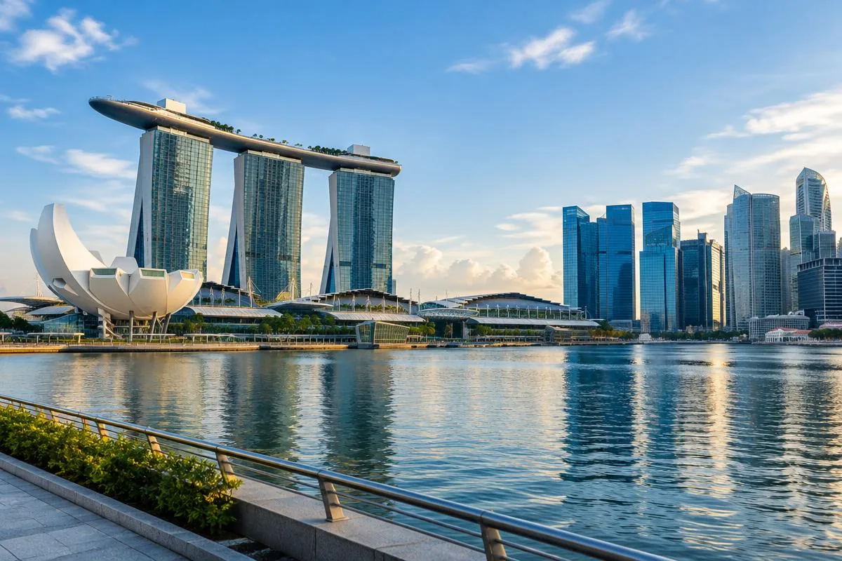 Illustration of Singapore's international business district